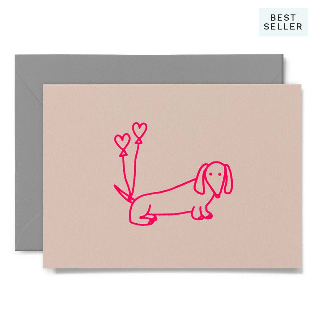 Me & Amber - PUPPY LOVE - various colours: Red on natural card / Wholesale