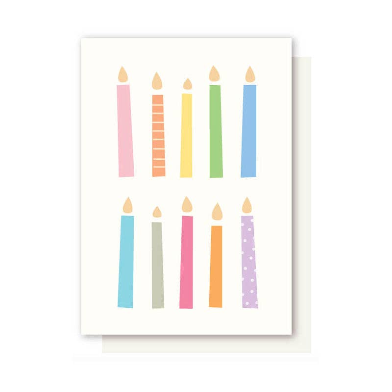 Elly Oak - PASTEL CANDLES BIRTHDAY CARD