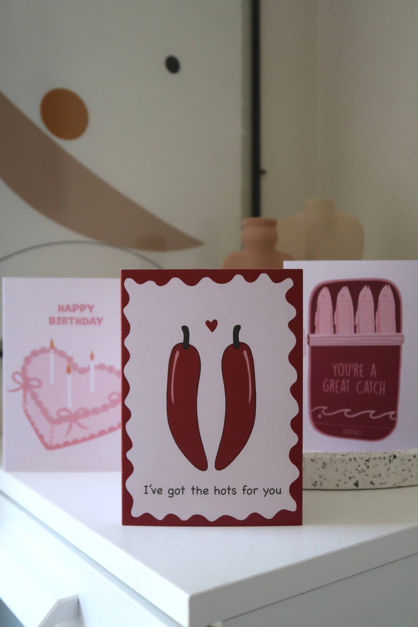 Quokka the Rocker - Hots for you FUNNY LOVE CARD, anniversary, birthday, chilli