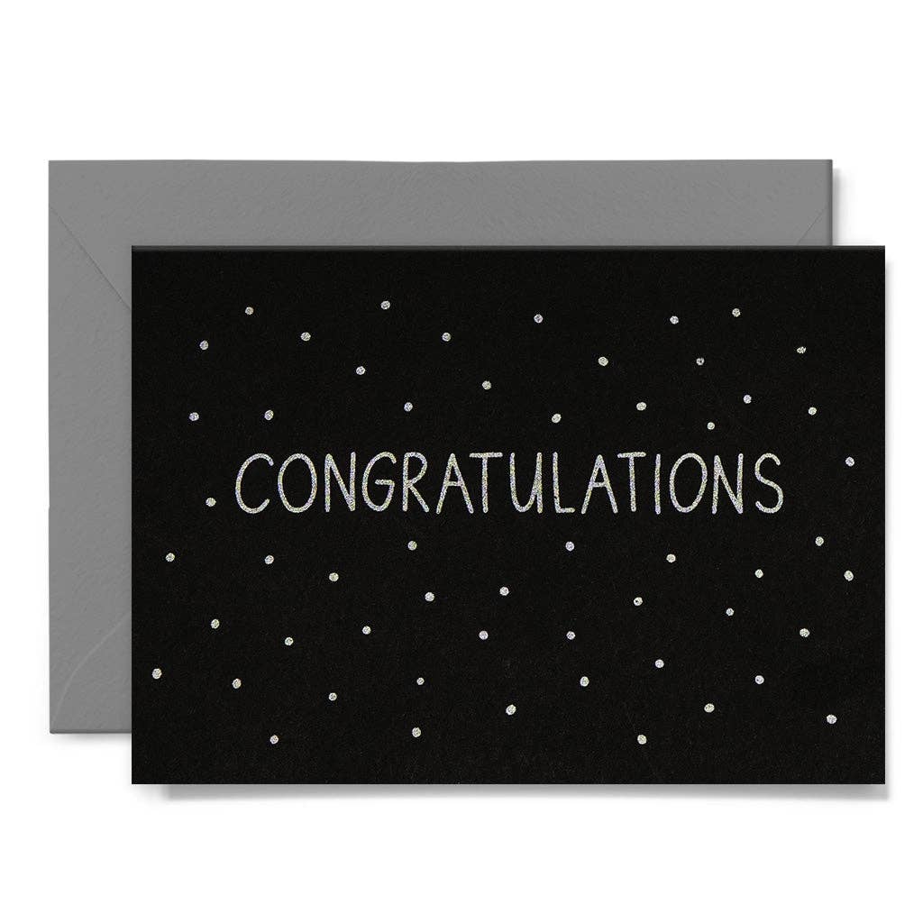 Me & Amber - CONFETTI CONGRATS - various colours: Neon coral on white card / Wholesale