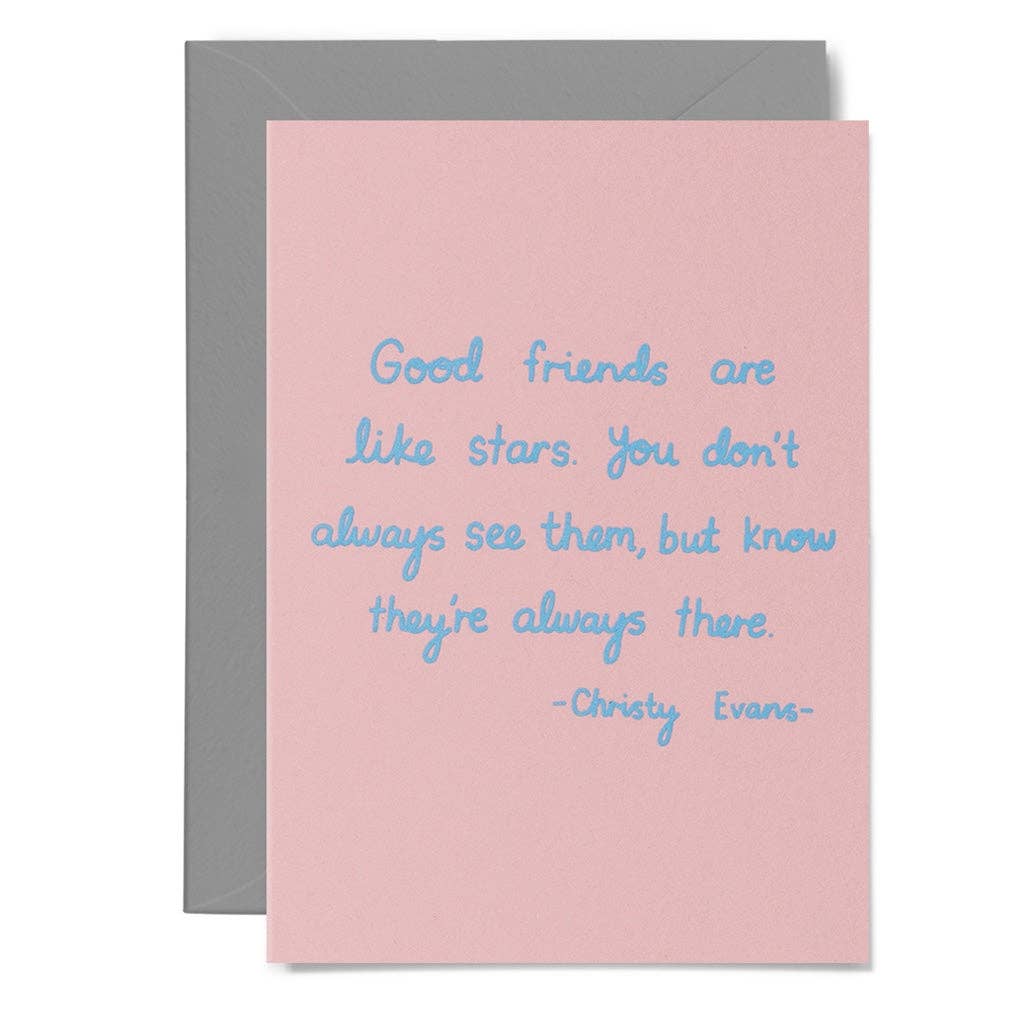 Me & Amber - EVANS QUOTE - various colours: Copper on blush card / Wholesale