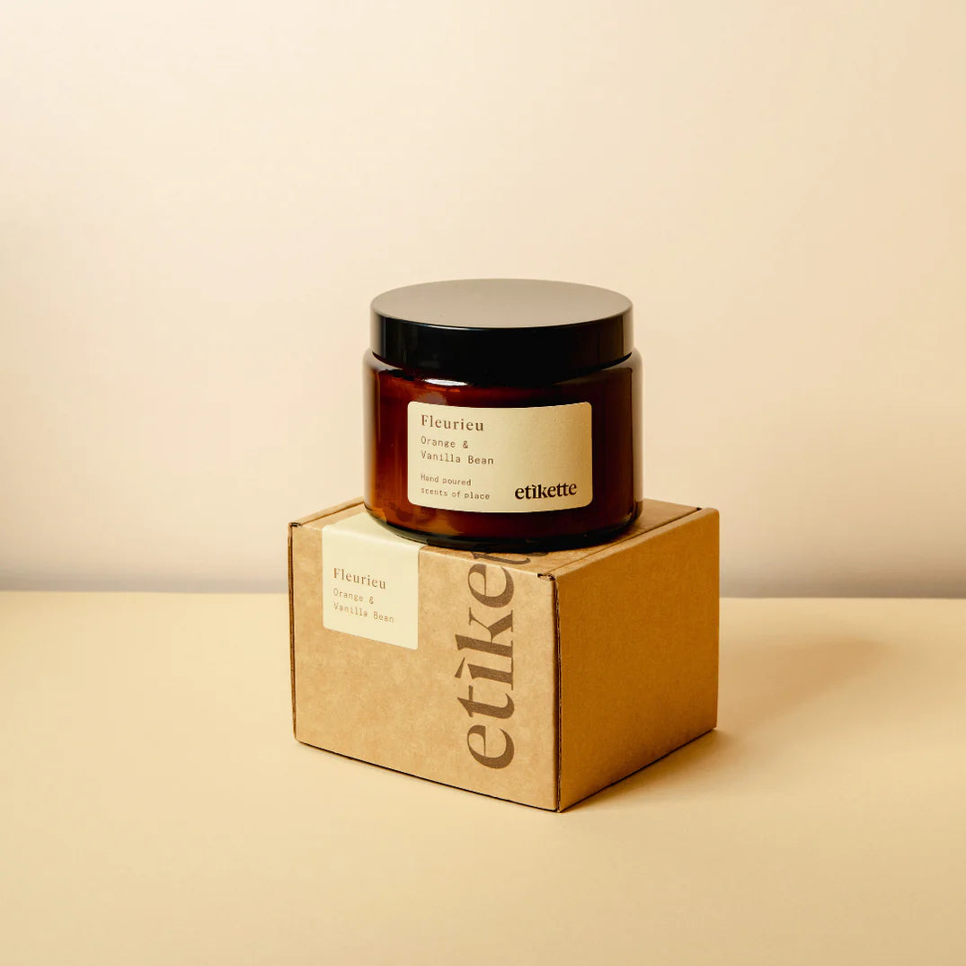 Etikette Candle - Fleurieu in Orange & Vanilla Bean