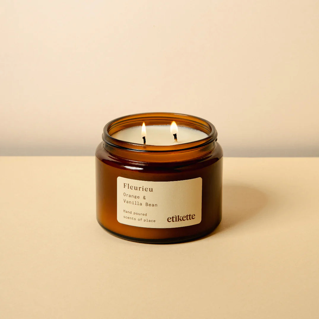 Etikette Candle - Fleurieu in Orange & Vanilla Bean
