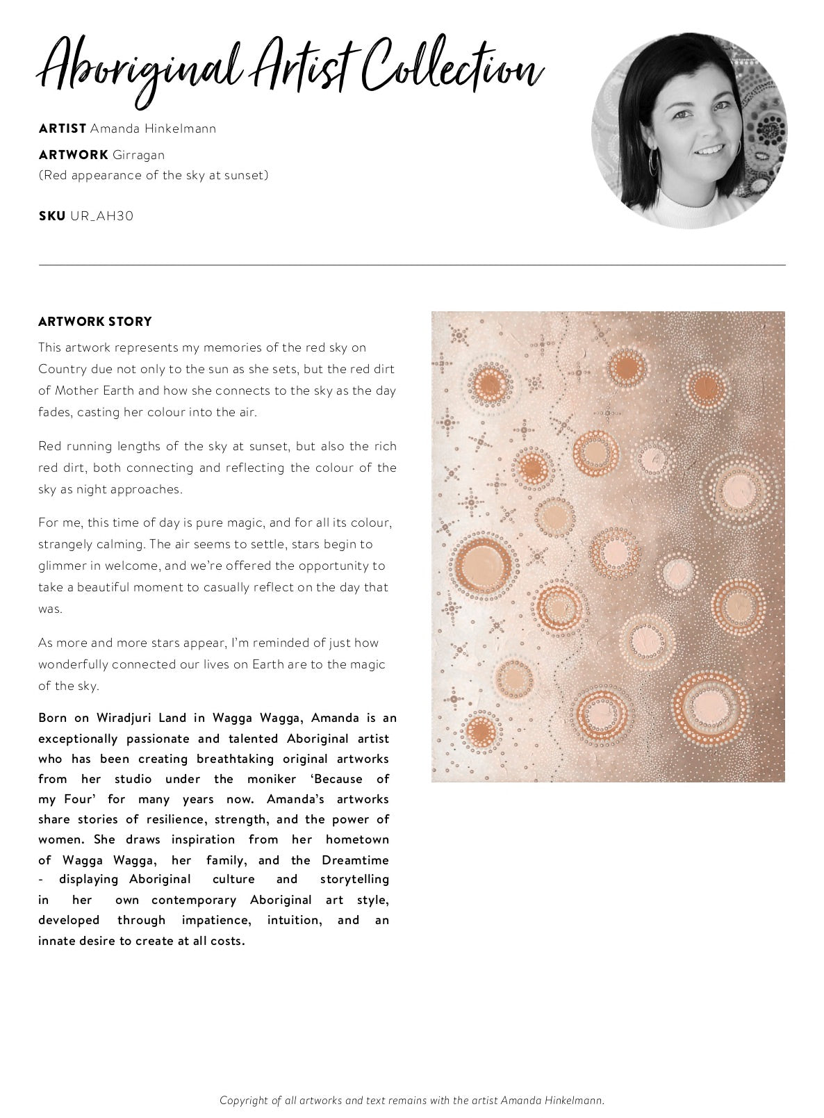 Girragan Canvas Aboriginal Art Print - Amanda Hinkelmann