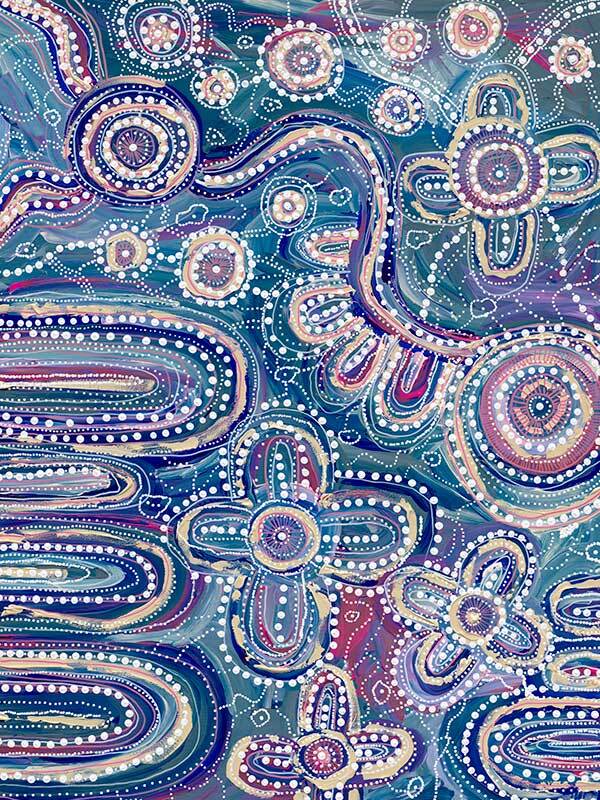 Yinaagang Canvas Aboriginal Art Print- Amanda Hinkelmann