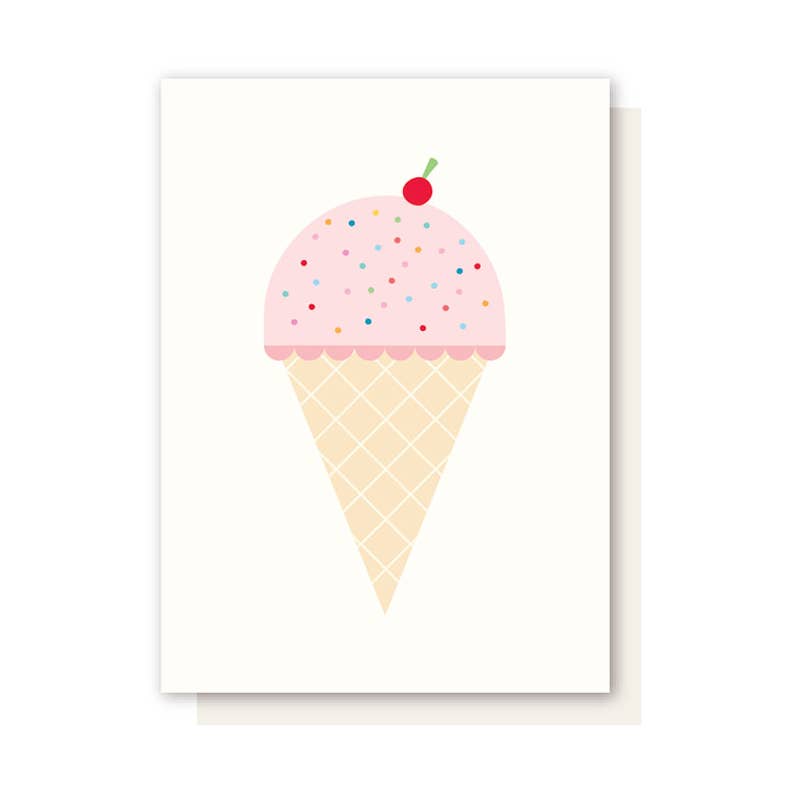 Elly Oak - ICE CREAM WITH CHERRY CARD