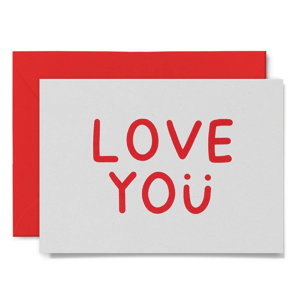 Me & Amber - LOVE YOU SMILE - various colours: Sherbet on red card / Wholesale