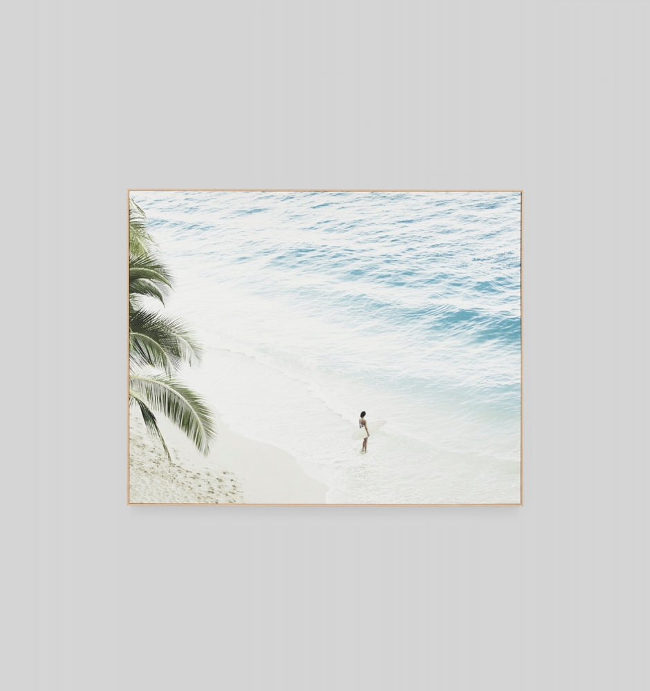 Island Surfer Framed Canvas