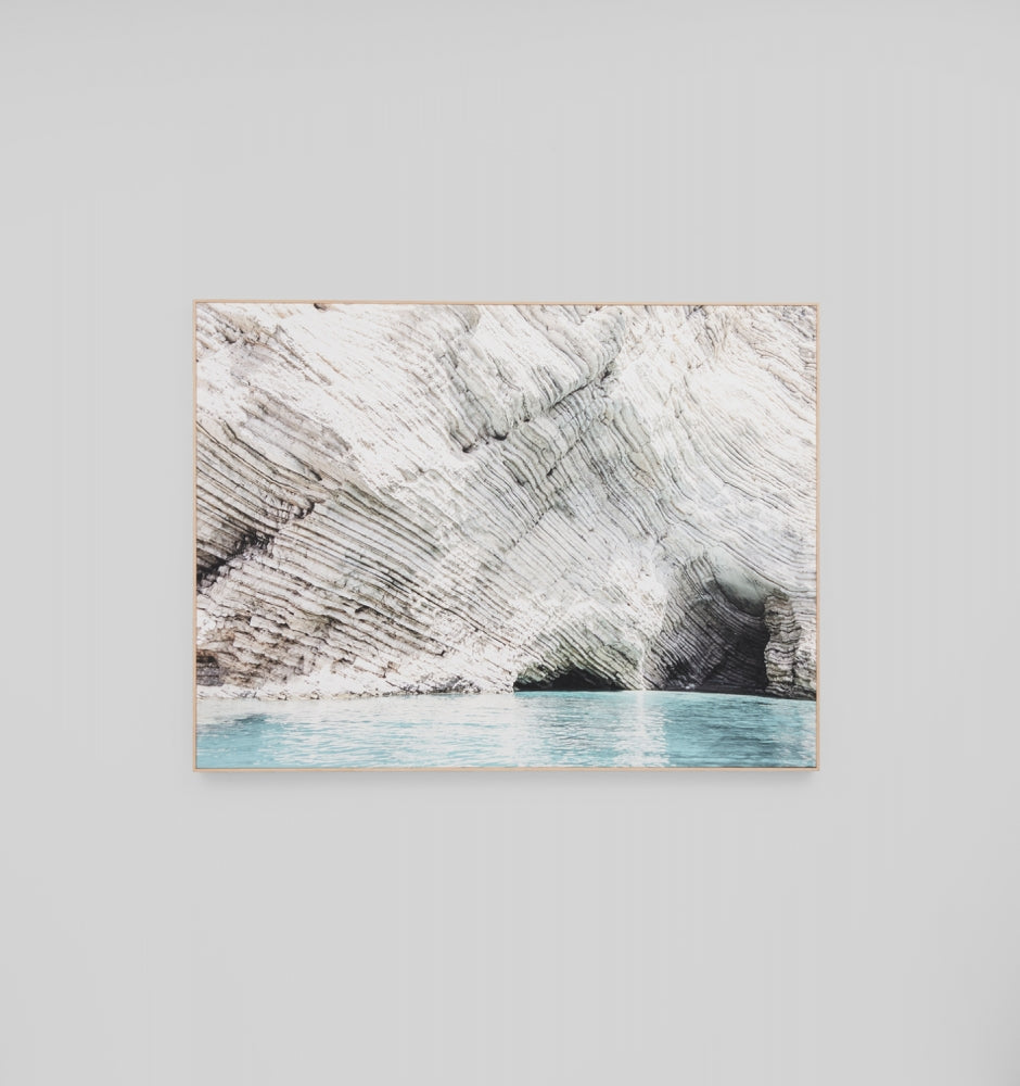 White Cliff Framed Canvas