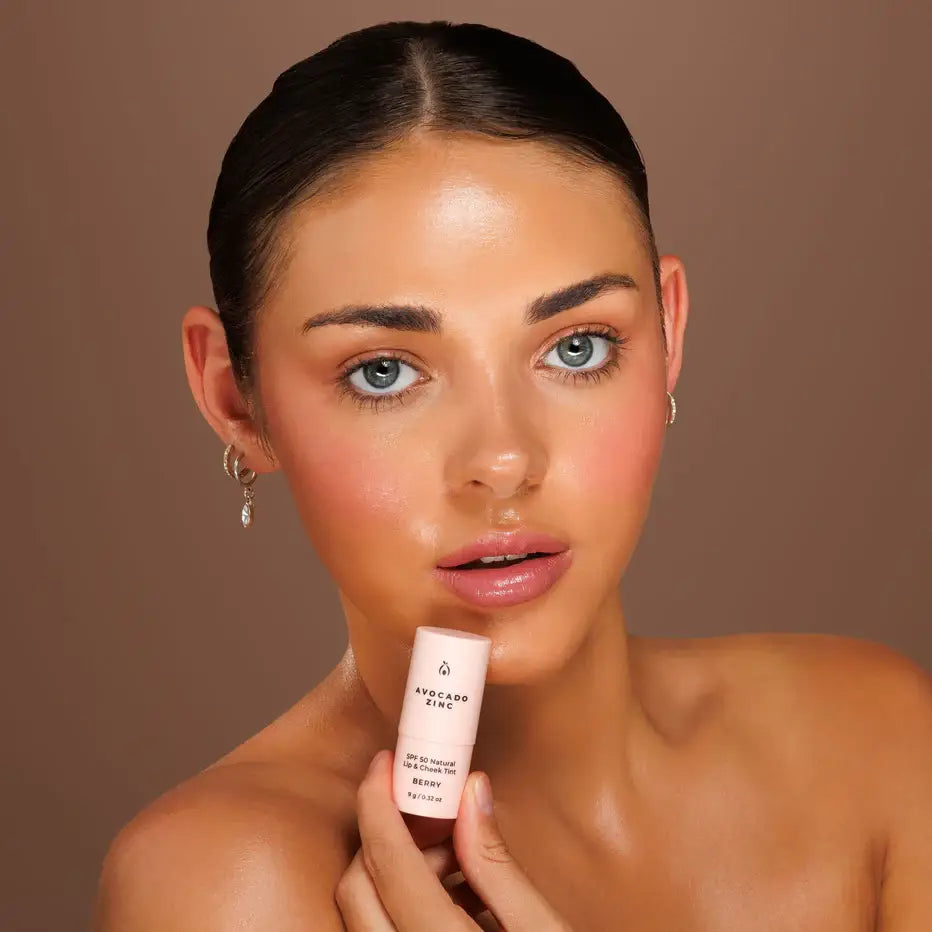 Avocado Zinc - SPF 50 Natural Lip & Cheek Tint: Berry