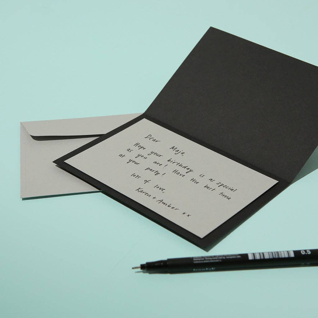 Me & Amber - SHIT I LOVE YOU - various colours: White on black card / Wholesale