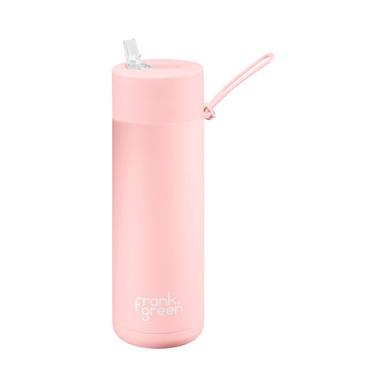 Frank Green 20oz / 595ml Ceramic Straw Lid Bottle - Blushed