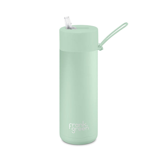 Frank Green 20oz / 595ml Ceramic Straw Lid Bottle - Mint Gelato