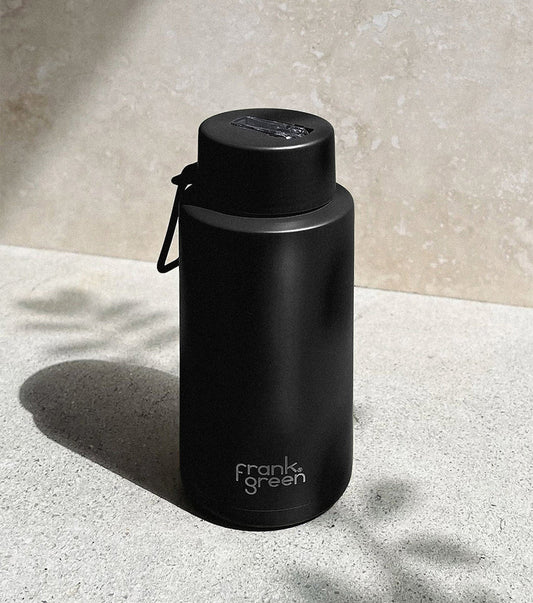 Frank Green 34oz / 1000ml Ceramic Straw Lid Bottle - Black