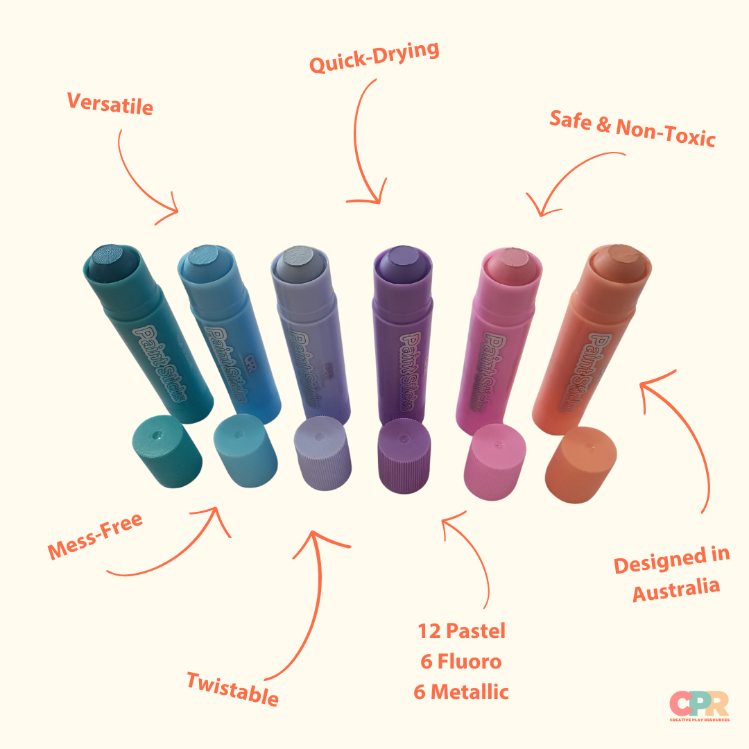 Creative Play Resources - Paint Sticks - 24 Pack Assorted