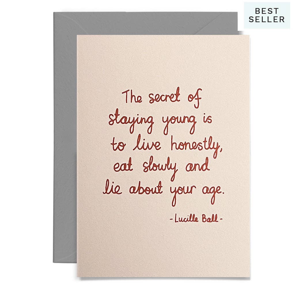 Me & Amber - BALL QUOTE - various colours: Copper on blush card / Wholesale