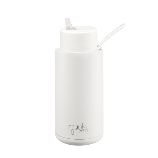 Frank Green 34oz / 1000ml Ceramic Straw Lid Bottle - Cloud