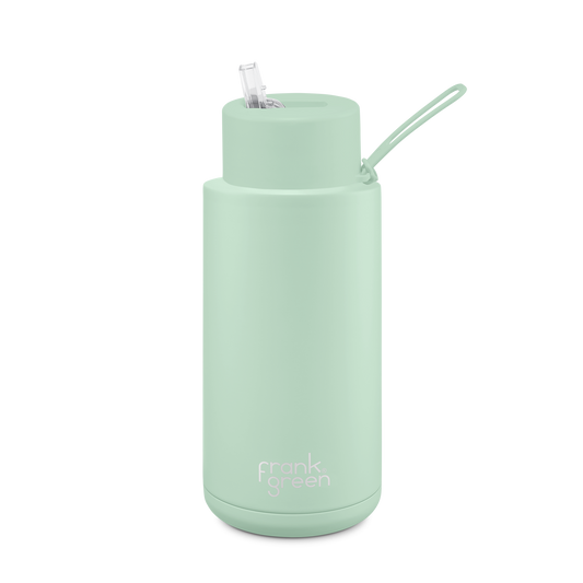 Frank Green 34oz / 1000ml Ceramic Straw Lid Bottle - Mint Gelato