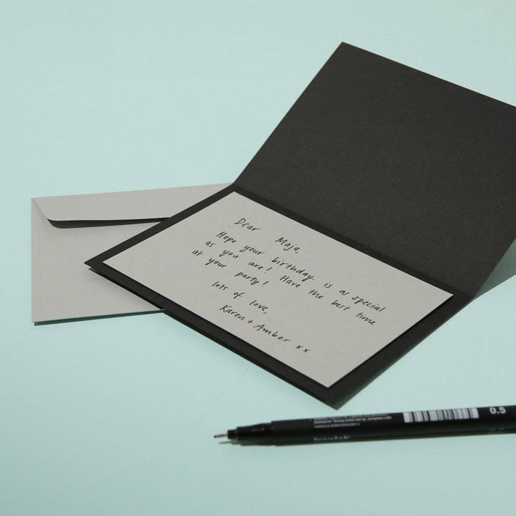 Me & Amber - SUPER DUPER BIRTHDAY - various colours: Neon pink on white card / Wholesale