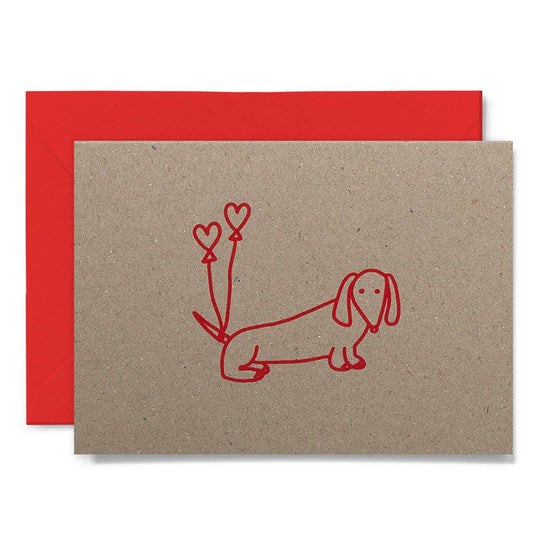 Me & Amber - PUPPY LOVE - various colours: Red on natural card / Wholesale