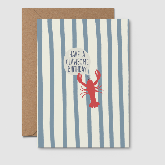 From Rosalie - Clawsome Birthday Lobster Greeting Card