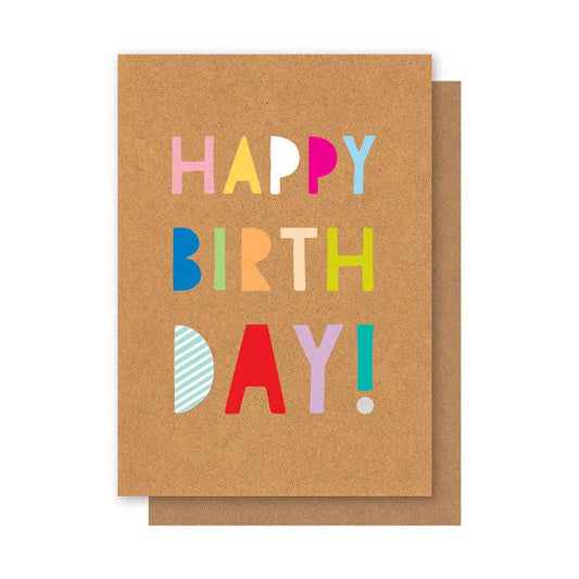 Elly Oak - COLOURFUL LETTERS BIRTHDAY CARD