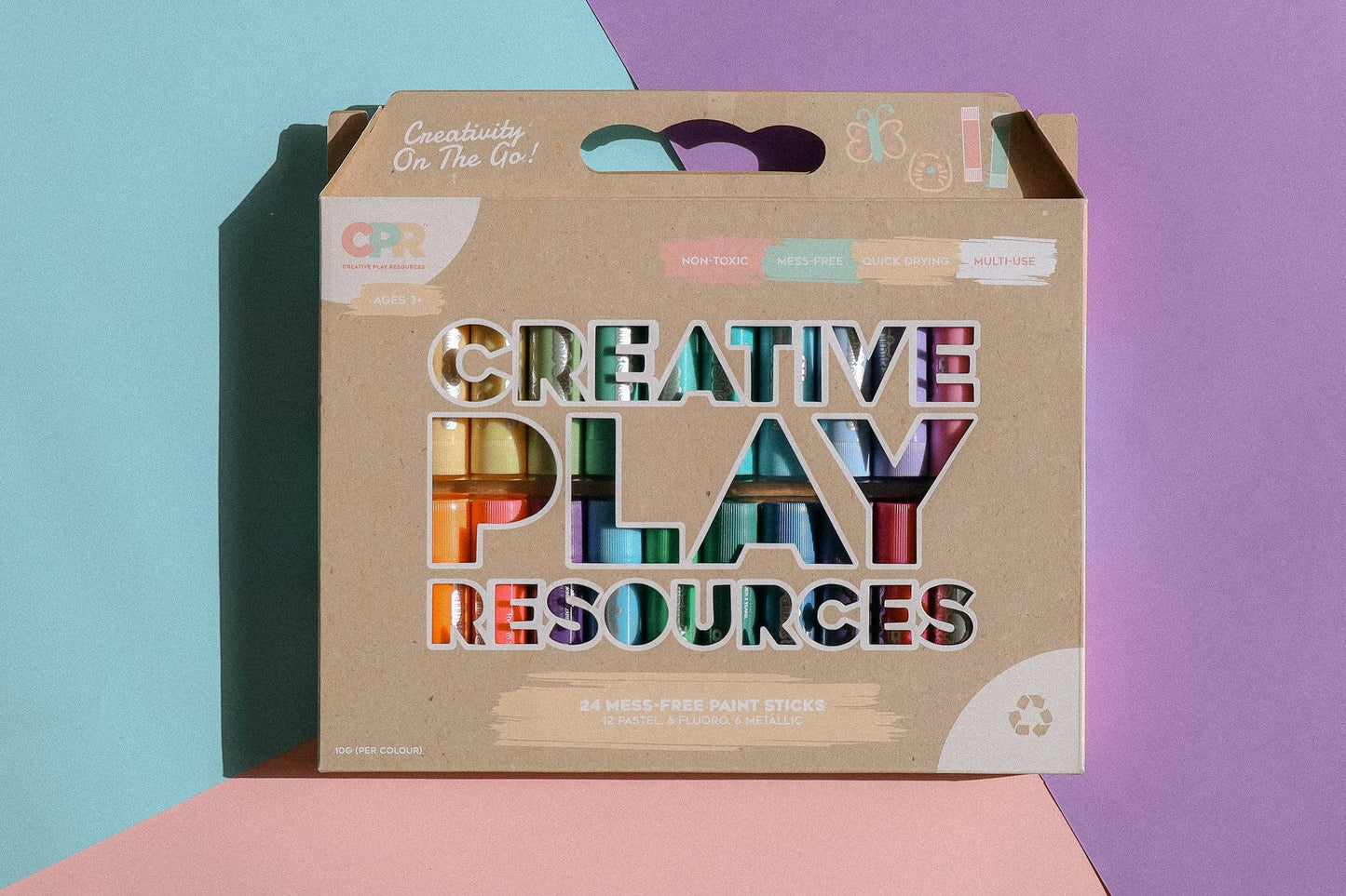 Creative Play Resources - Paint Sticks - 24 Pack Assorted