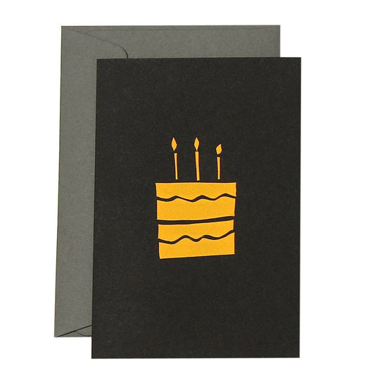 Me & Amber - LAYERED CAKE - various colours: Yellow on black card