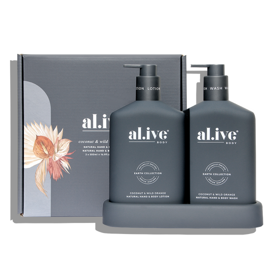 Al.ive Wash & Lotion Duo + Tray - Coconut & Wild Orange