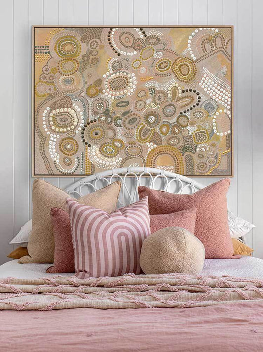 Nganhali Canvas Aboriginal Art Print - Amanda Hinkelmann