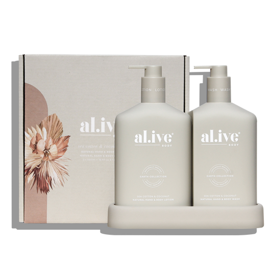 Al.ive Wash & Lotion Duo + Tray - Sea Cotton & Coconut