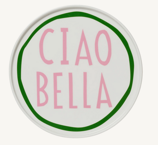 In The Round House - Pink Ciao Bella Plate