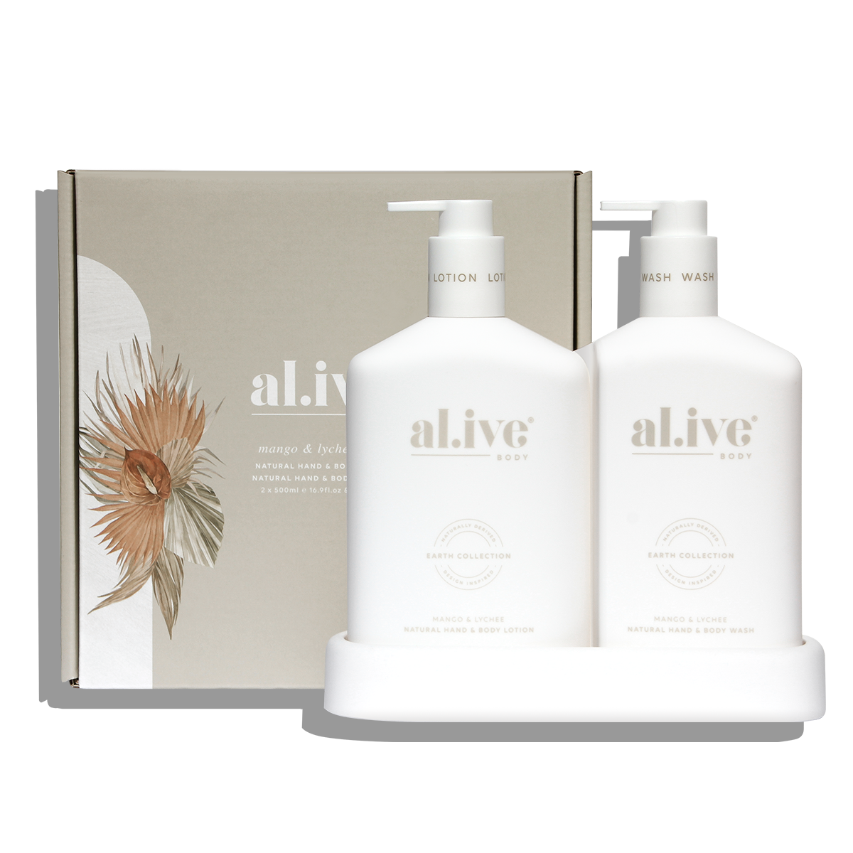 Al.ive Wash & Lotion Duo + Tray - Mango & Lychee