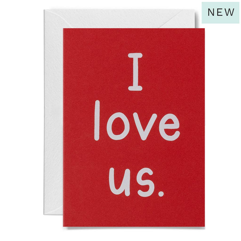 Me & Amber - I LOVE US - various colours: White on red card / Wholesale