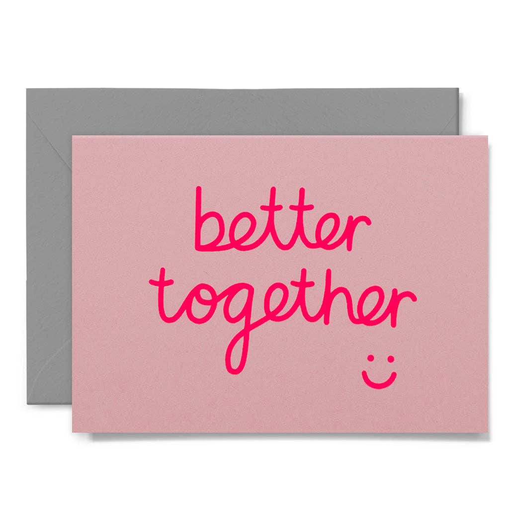 Me & Amber - BETTER TOGETHER - various colours: Neon pink on pink card / Wholesale