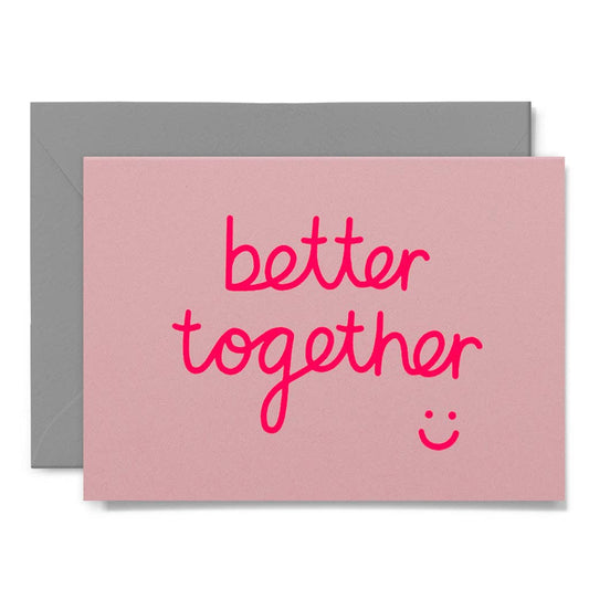 Me & Amber - BETTER TOGETHER - various colours: Neon pink on pink card / Wholesale