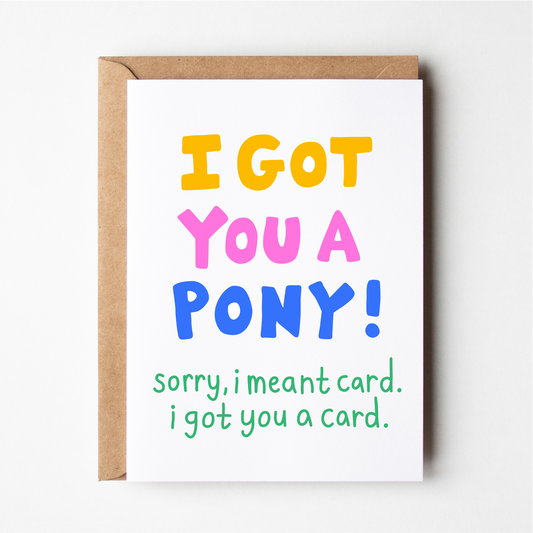Friends of Henry Paper Co - I got you a pony