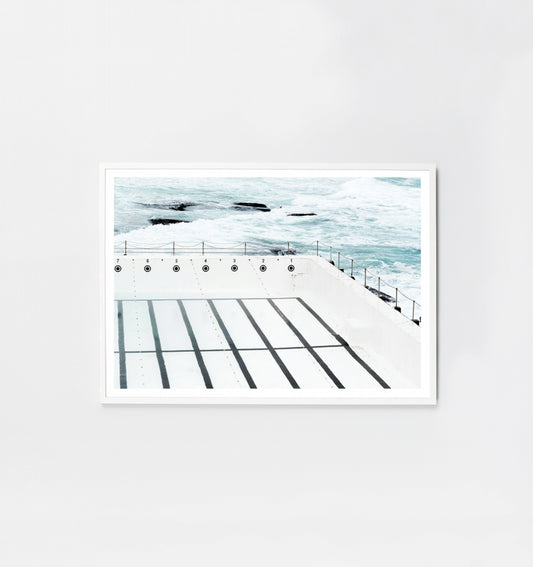 Empty Pool Framed Coastal Print