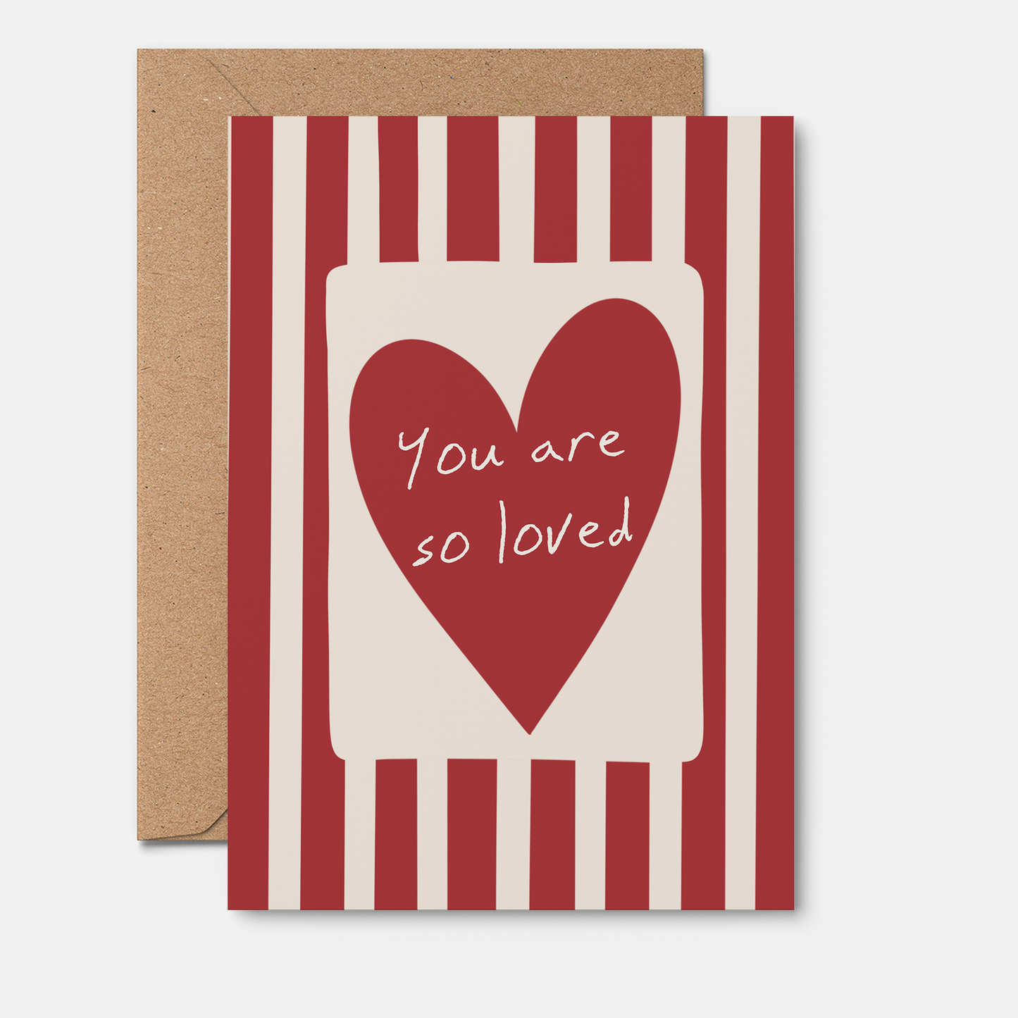 From Rosalie - Valentine's Day Card | You Are So Loved | Red Heart Stripe