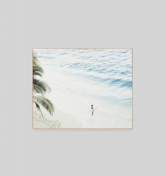 Island Surfer Framed Canvas