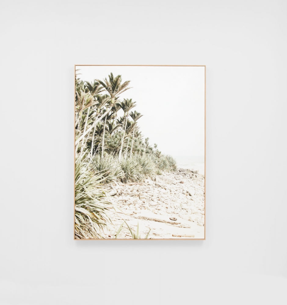 Jungle Shoreline Framed Canvas