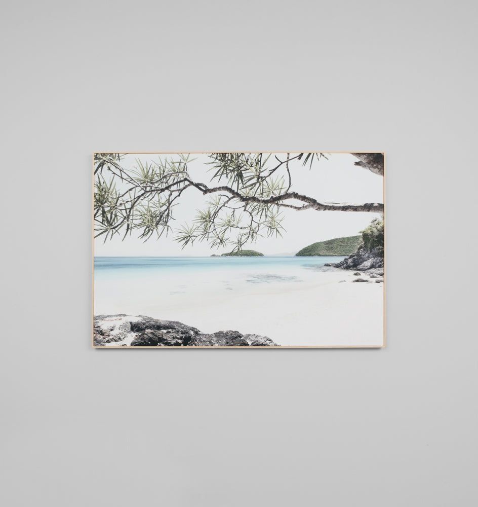 Shaded Paradise Framed Canvas